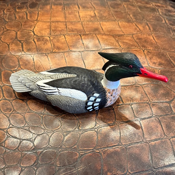 Heritage Decoy Bonded Bird Sculpture by JB Garton - American Merganser - Picture 1 of 8